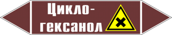 Маркировка трубопровода "циклогексанол" (пленка, 716х148 мм) - Маркировка трубопроводов - Маркировки трубопроводов "ЖИДКОСТЬ" - Магазин охраны труда и техники безопасности stroiplakat.ru